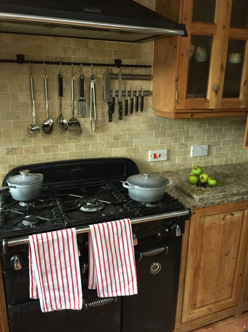 Parbold Mill lane airbnb mill worker cottage kitchen