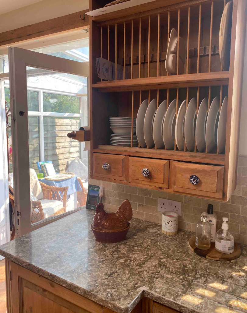 Parbold Mill lane airbnb mill worker cottage kitchen